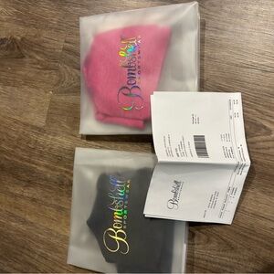 Bombshell Sportswear Vibrant Pink and Classic Black Sports Bras